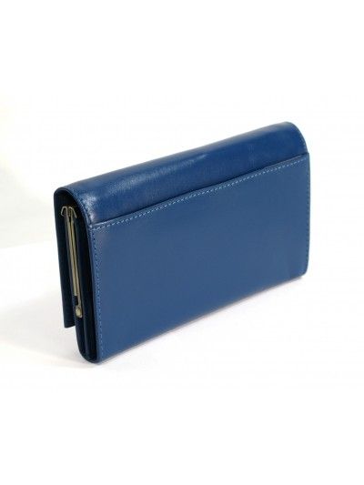 Damski portfel skórzany PUCCINI P-1704 niebieski